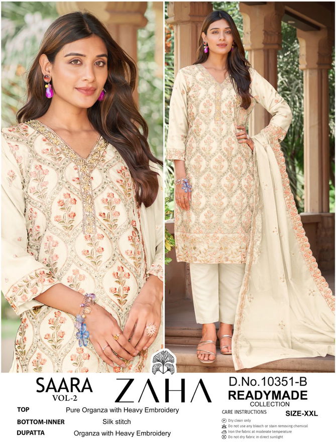 Saara Vol 2 By Zaha Pakistani Readymade Suits Wholesale Shop In Surat
